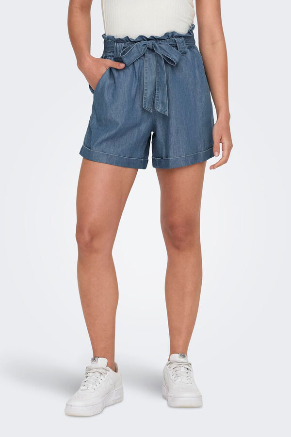 Springfield Jeansshorts mit hoher Taille azulado