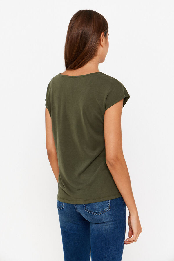 Springfield T-Shirt kurze Ärmel Modal grün