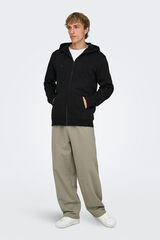 Only & Sons Sudadera con cremallera negro