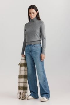 Springfield Camisola gola alta com bot&otilde;es nos punhos