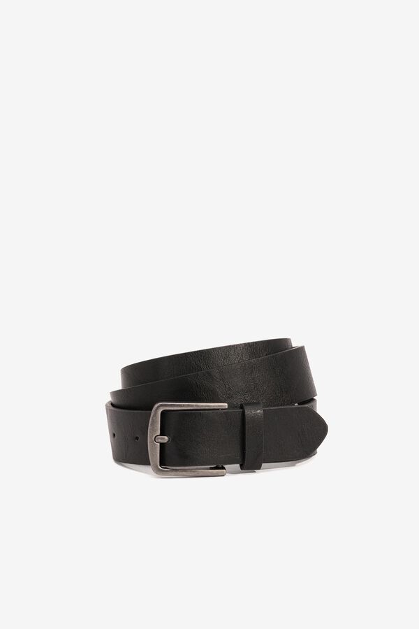 Tiffosi Leather-effect belt black