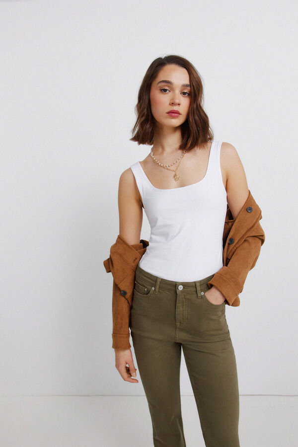 Springfield Jeans Bootcut bege