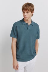 Springfield Basic structured polo shirt blue