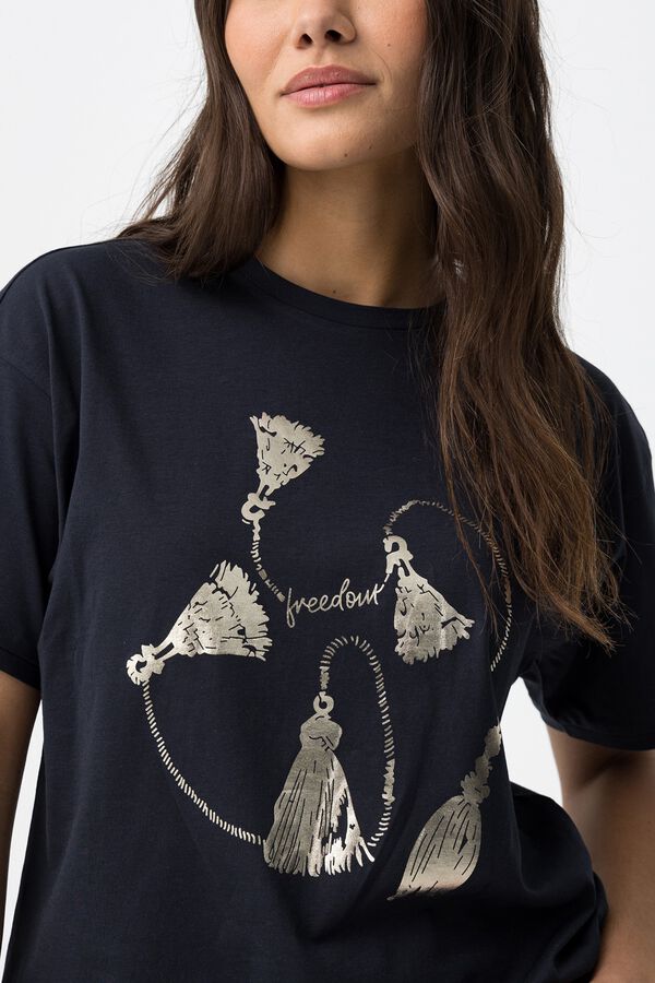 Tiffosi Relaxed knots t-shirt bleu
