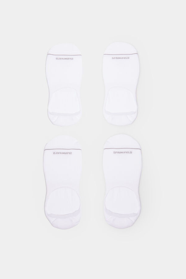 Springfield Pack of 2 basic invisible socks white