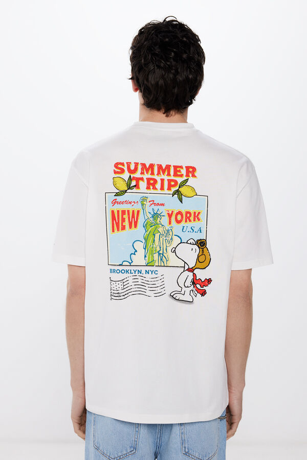 Springfield Majica Snoopy Summer Tree boja slonovače