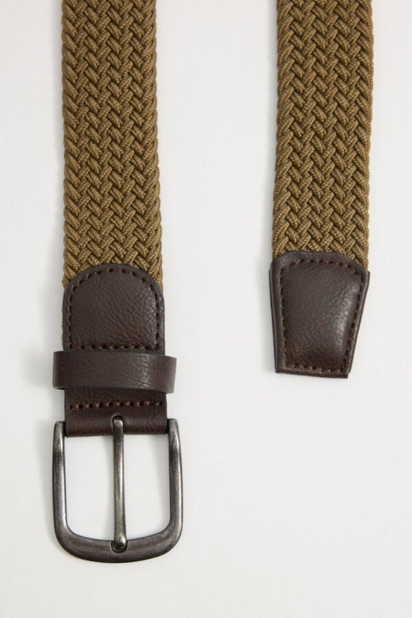 Springfield Elastic braided belt smeđa