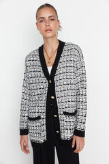 Trendyol C&aacute;rdigan con purpurina negro