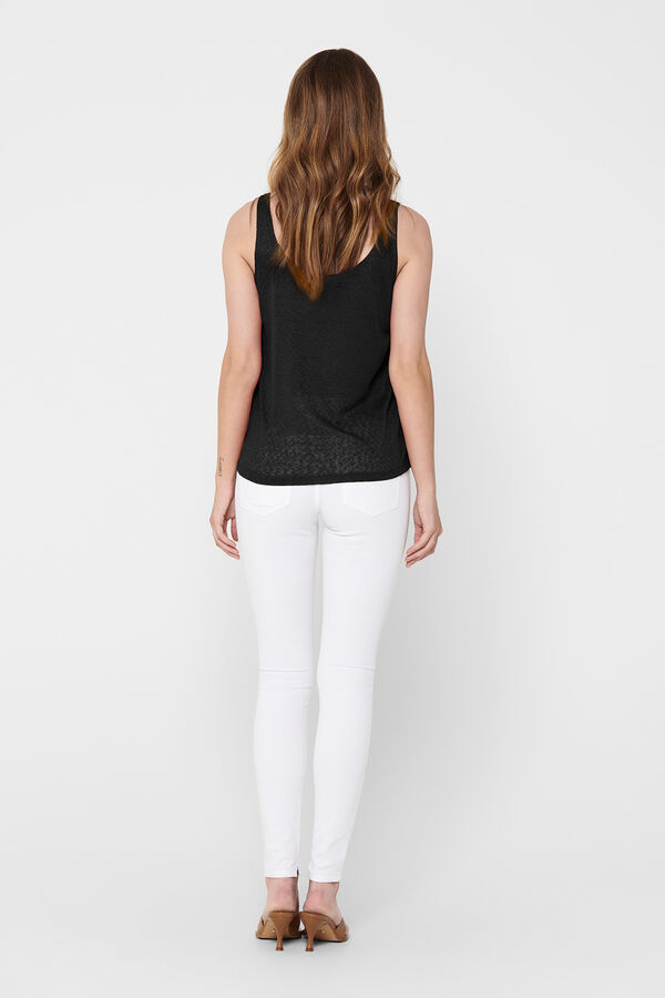 Only Camiseta regular fit tirantes negro