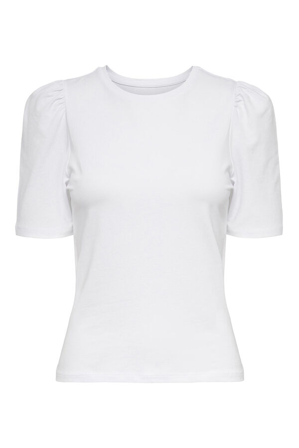 Springfield Camiseta manga abullonada blanco