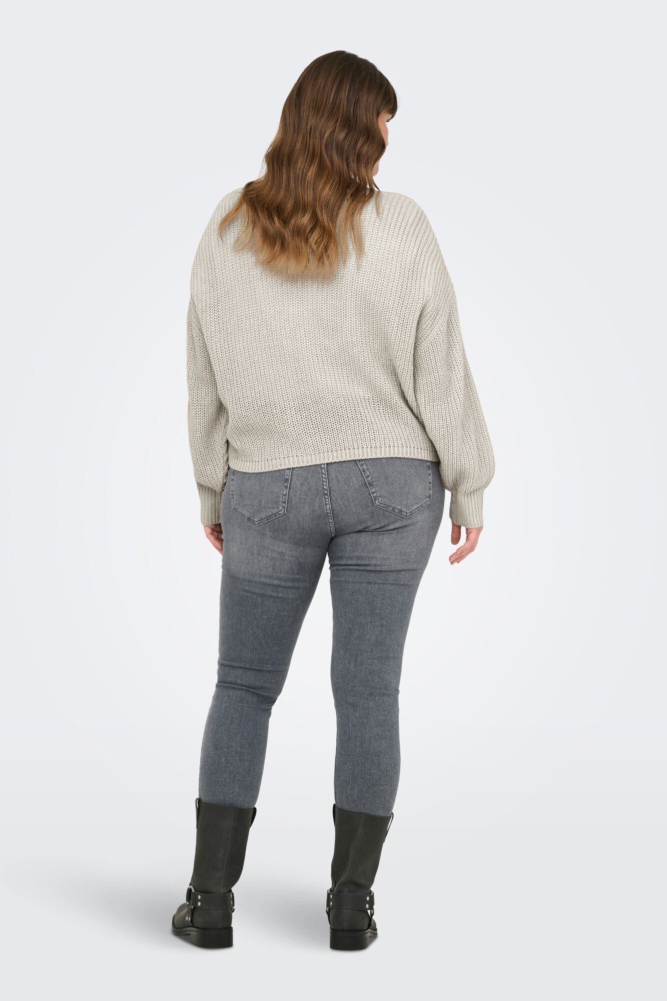 Only Carmakoma Casaco de malha com fecho de bot&otilde;es tamanho grande