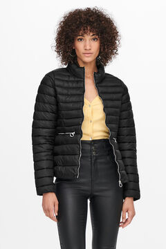 Springfield Long-sleeved quilted puffer jacket black