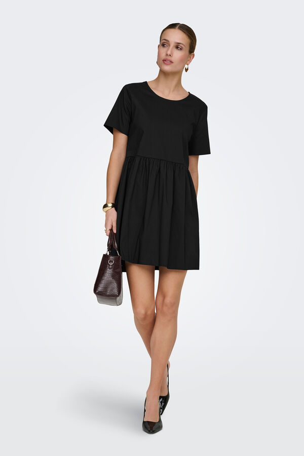 JDY Short flared dress black