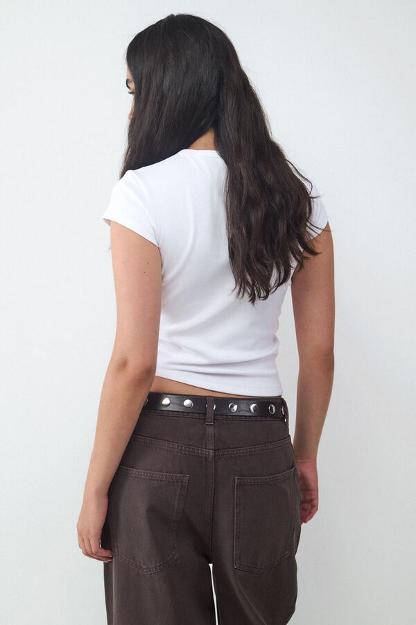 Balmohk Basic slim T-shirt white