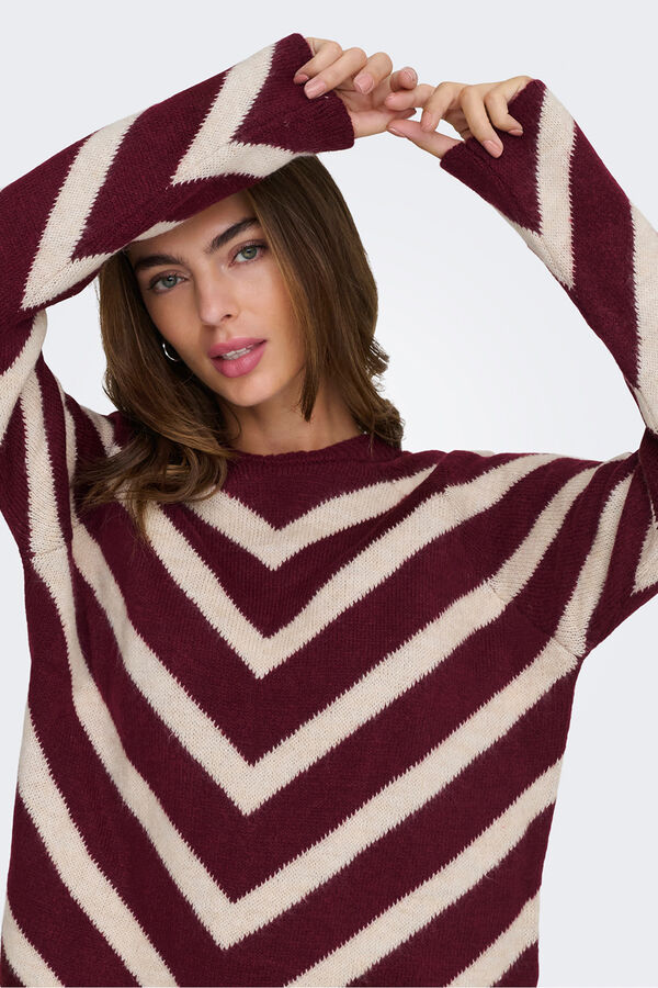 Only Camisola com estampado geométrica rosa