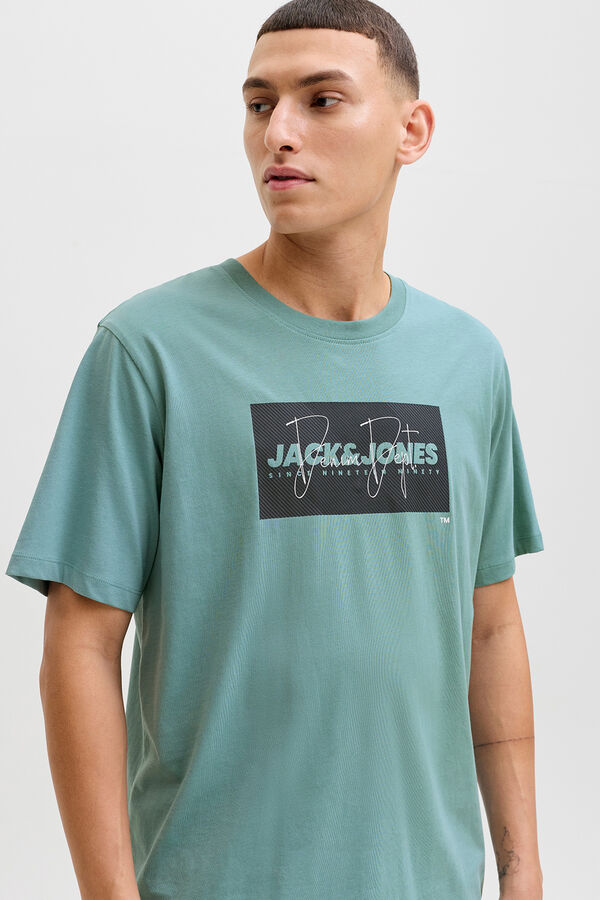 Jack & Jones Camiseta regular fit turquesa