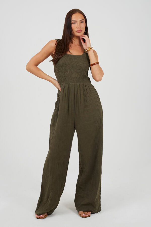 Brave Soul Long strappy jumpsuit printed