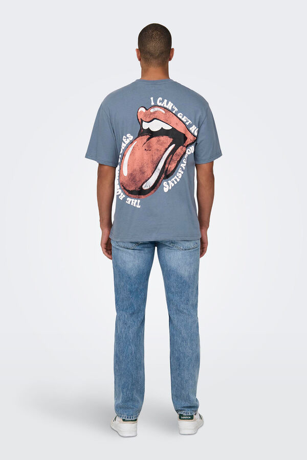 Springfield Camiseta manga corta Rolling Stones azul medio
