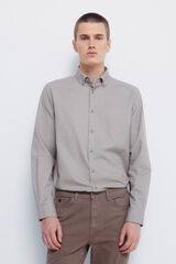 Springfield Two-tone structured dress shirt nude