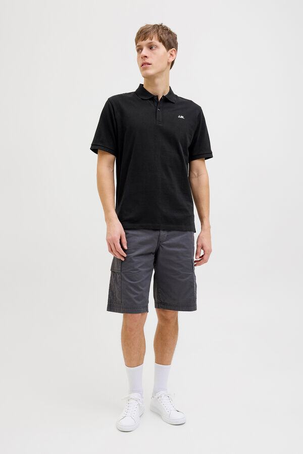 JJ REBEL Regular fit polo shirt Crna