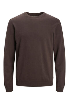 Springfield Essential jumper with a round neck brown