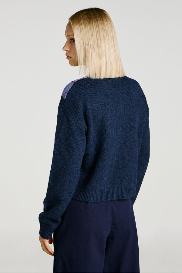 Jack & Jones Jersey de punto rombos azul