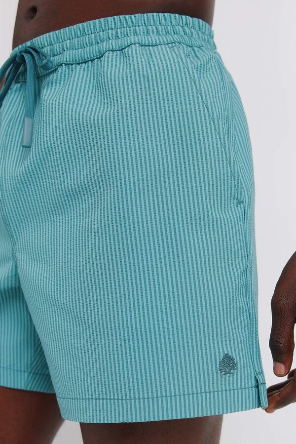 Springfield Striped seersucker swimwear blue