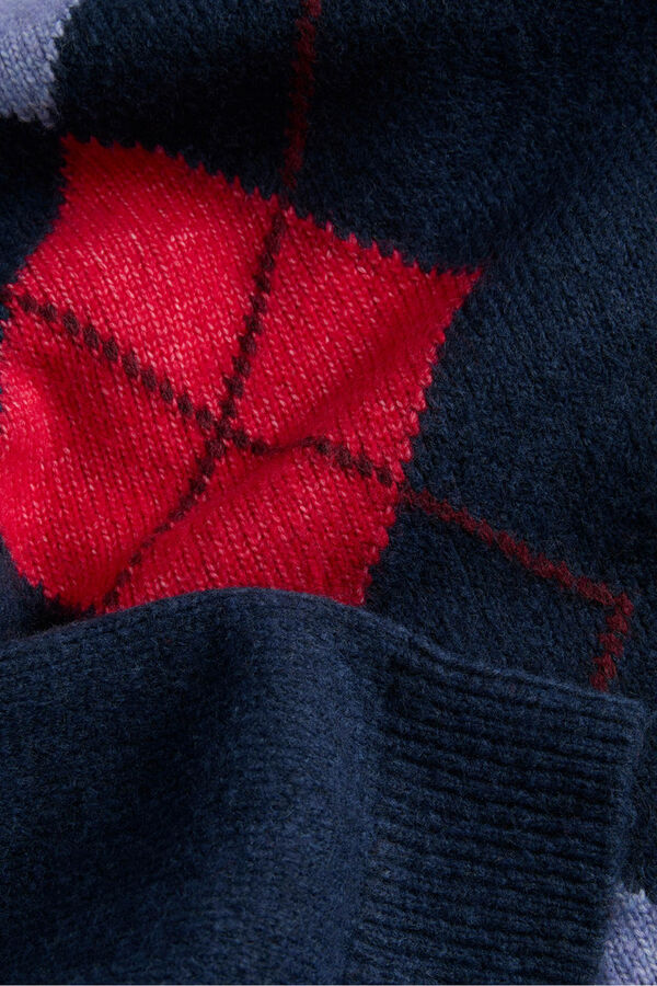 Jack & Jones Jersey de punto rombos azul