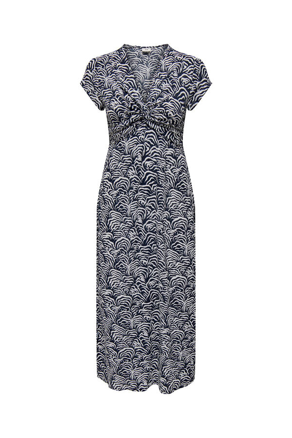 Springfield Midi dress with knot detail grey mix
