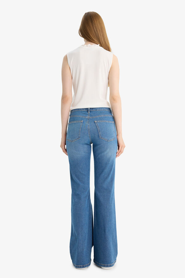 DeFacto Pantal&oacute;n vaquero acampanado azul