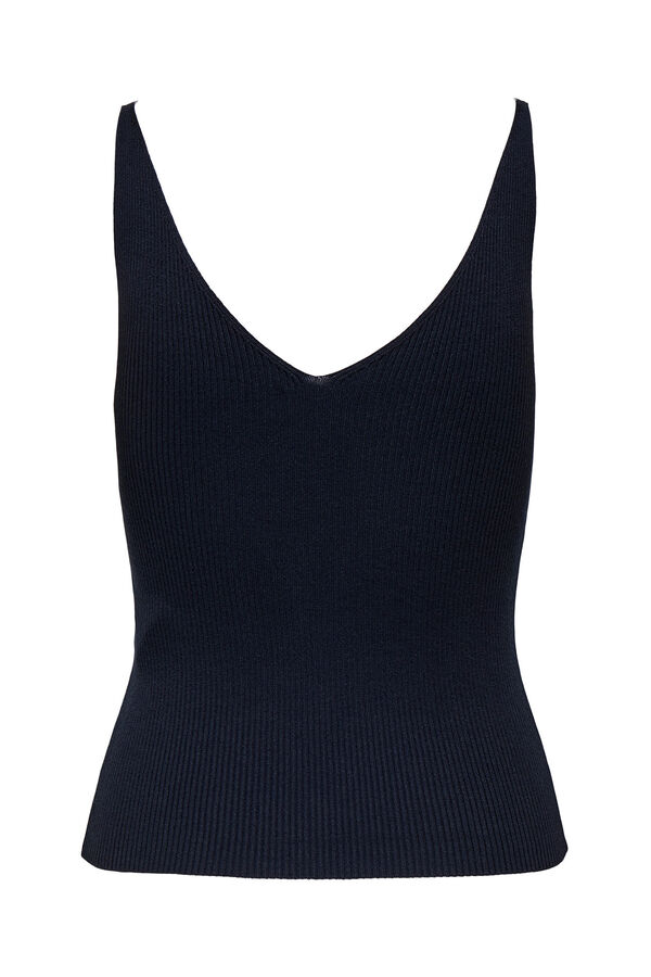 JDY Camiseta tirantes punto azul