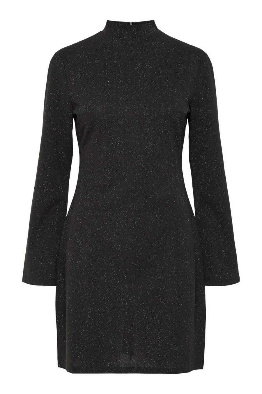 Vestido corto manga larga lurex