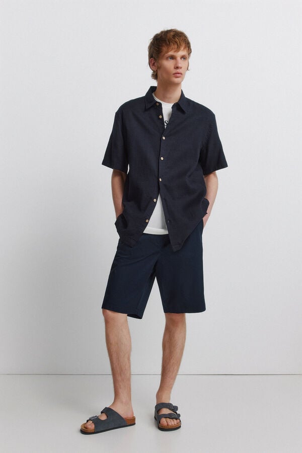 Springfield Rustic short sleeve shirt blue