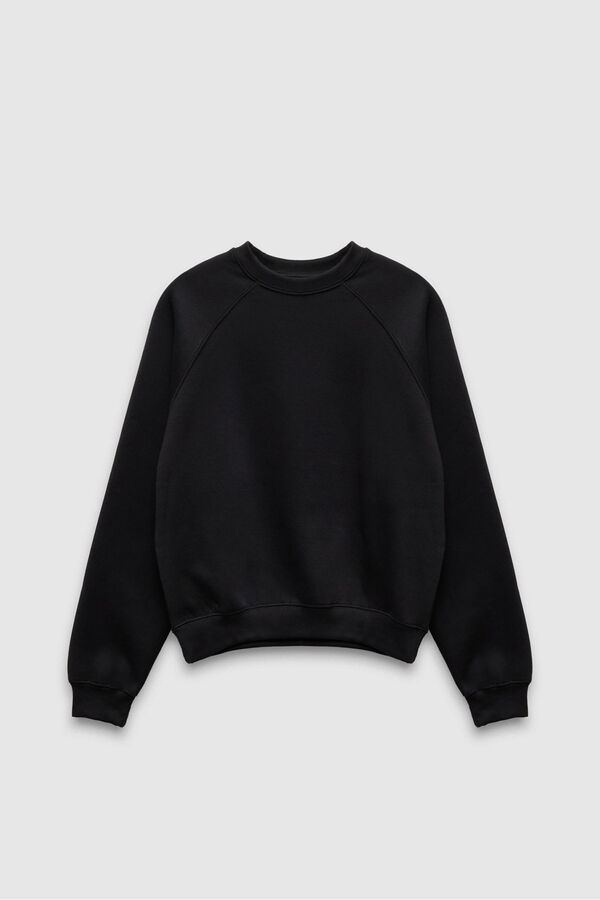 Inside Round Neck Sweatshirt fekete