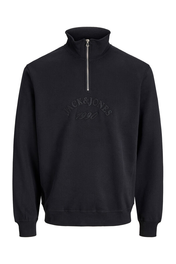 Jack & Jones Sudadera cuello cremallera negro