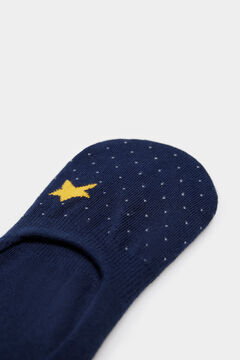 Springfield Invisible Mini Polka Dots and Star Socks indigo blue