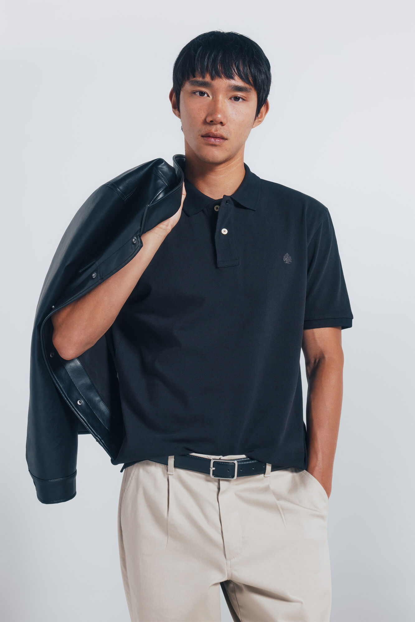 Springfield Essential regular fit piqu&eacute; polo shirt