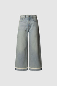 Pepe Jeans Pantal&oacute;n denim wide leg con detalle en el bajo