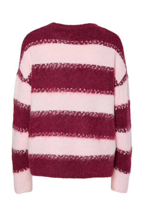 Pieces Jersey punto grueso color contraste morado/lila