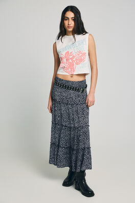 Falda larga estampado floral
