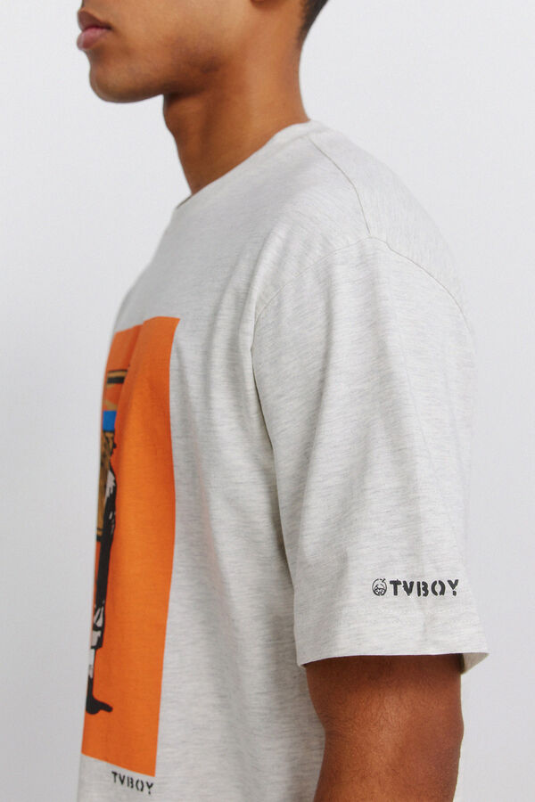 Springfield Camiseta TvBoy Grito gris