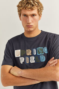 Springfield T-shirt logo azul