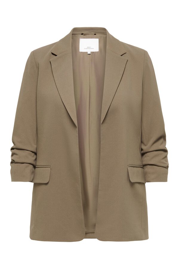 Only Carmakoma Plus size open blazer nude