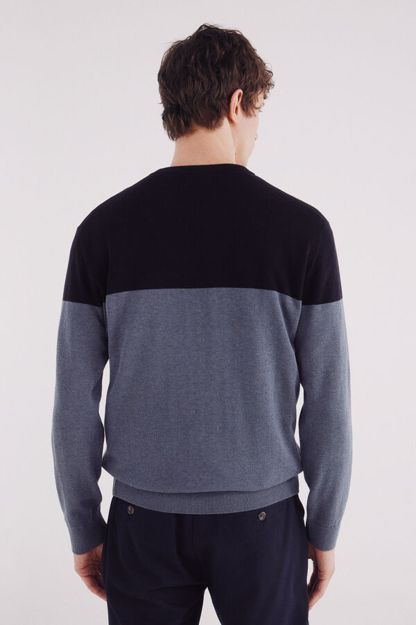Springfield Basic color block jumper blue