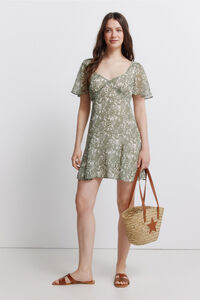 Springfield Robe courte &agrave; volants imprim&eacute; paisley