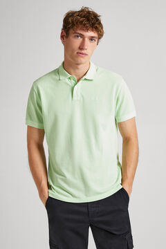 Springfield Piqué polo shirt with embroidered logo green water