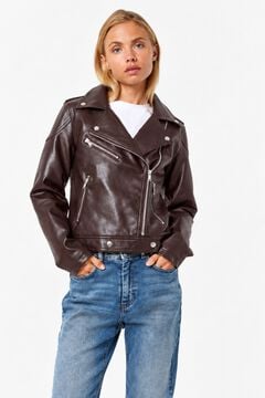 Noisy May Chaqueta biker efecto piel