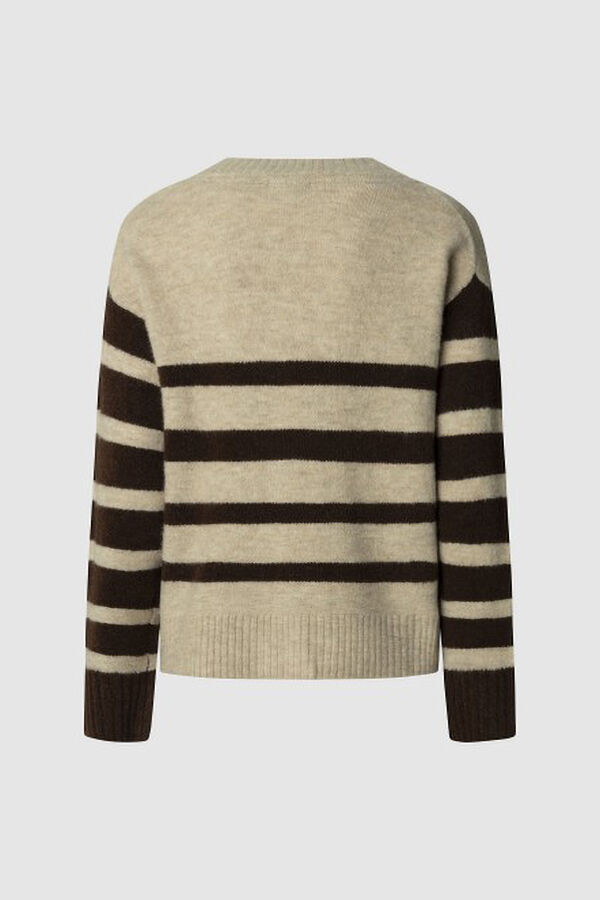 Pepe Jeans Cecil Stripe Jersey-Knit Jumper marron