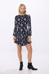 Springfield Short ethnic print dress black