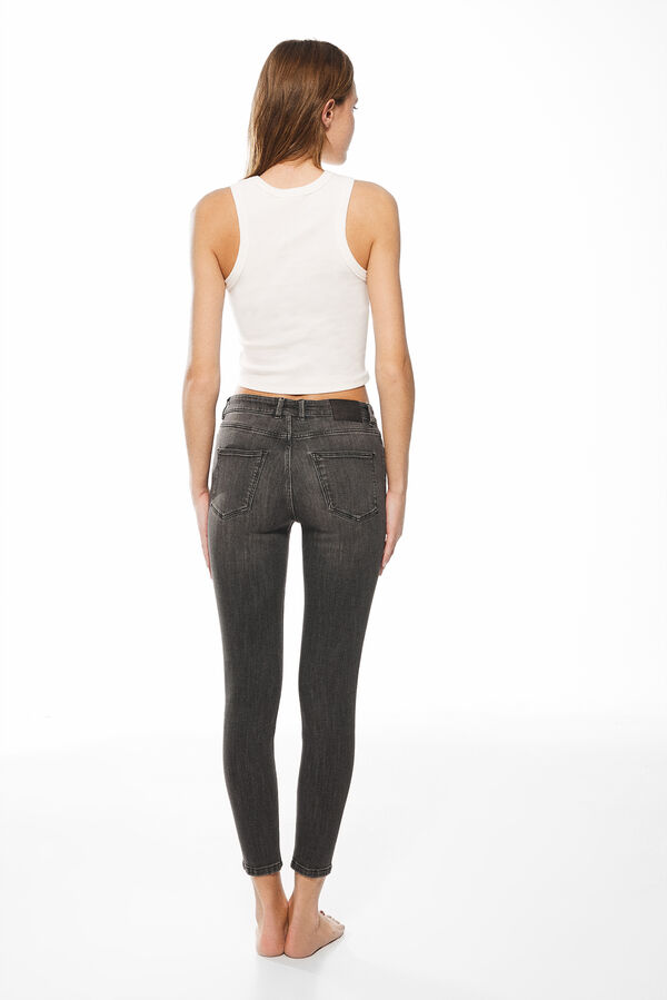 Springfield Slim fit cropped jeans grey